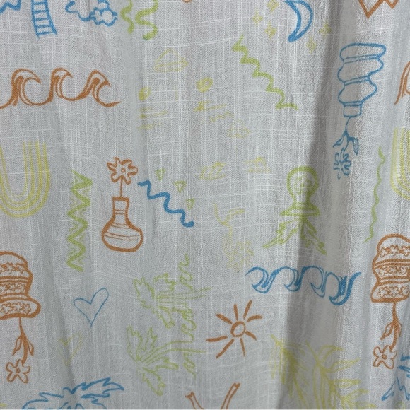 ☀️ NWT Pacsun White Doodle Mini Sun Dress | L.A. Hearts Swimsuit Coverup - Picture 5 of 8